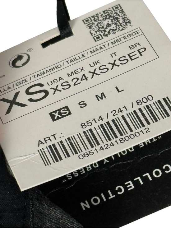 Zara  Dolly Black & Red Poppies Dress Fit and Flare Long Sleeve Shirt Dress XS - Picture 10 of 12